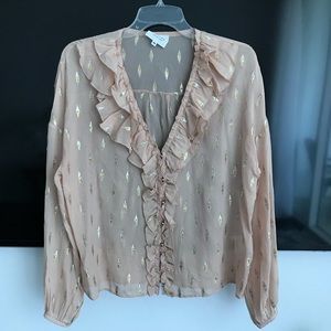 Blush Sézane blouse US size 8, French 40